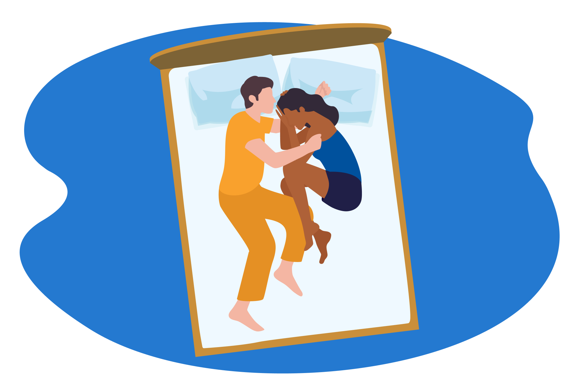 dormir de conchinha espelhada